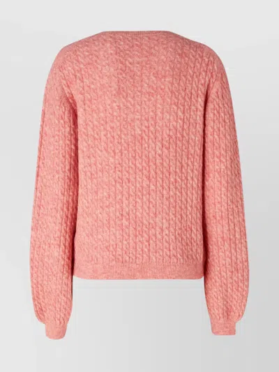 Ballantyne Cable Knit V-neck Sweater In 11106