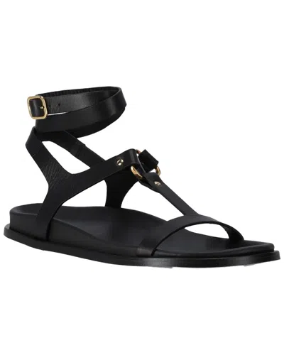 Alohas Ankle-wrap Sandals With Gold Accent