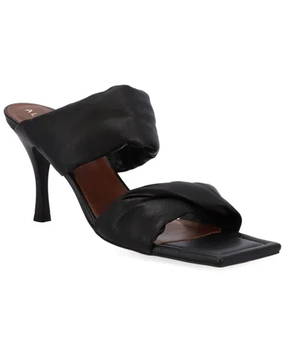 Alohas Twist Leather Sandal In Black