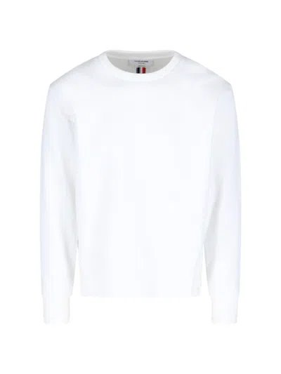 Shop Thom Browne Loopback Stripe" Pullover - White