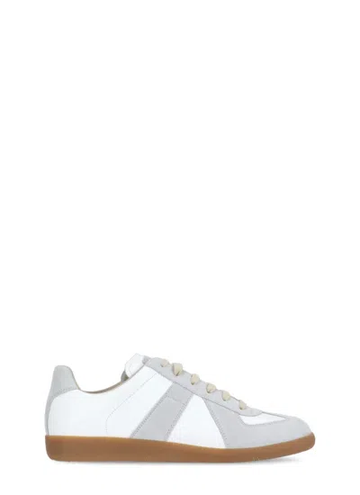 Maison Margiela Bicolor Leather Replica Sneakers In White