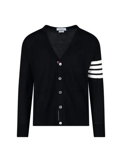Thom Browne Classic V-neck Cardigan In Fine Merino Wool With 4bar Stripes Clothing