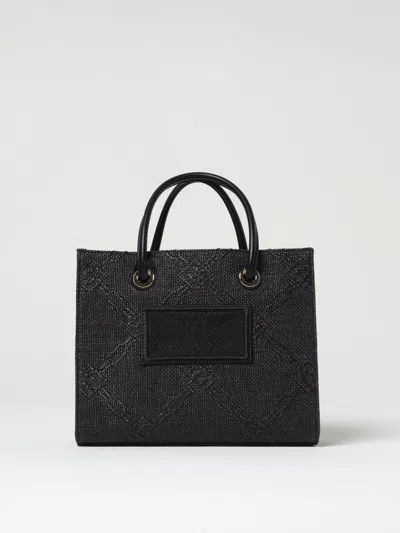 Elisabetta Franchi Black Canvas Bag