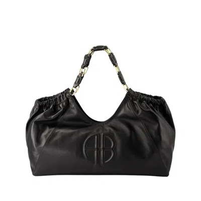 Anine Bing Womens Kate Leather Tote Bag Black