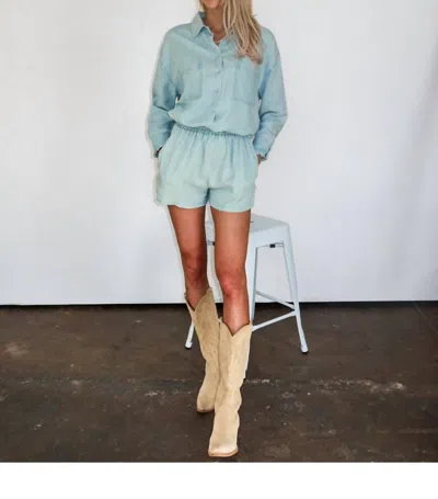 Keepsake Sunday Stroll Tencel Shorts In Blue