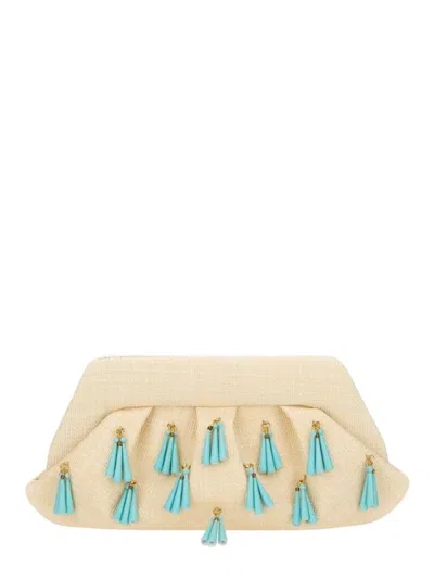 Themoirè Textured Bag With Paper Fringes