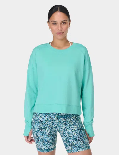 Sweaty Betty Women's After Class Crop Sweatshirt In Blue