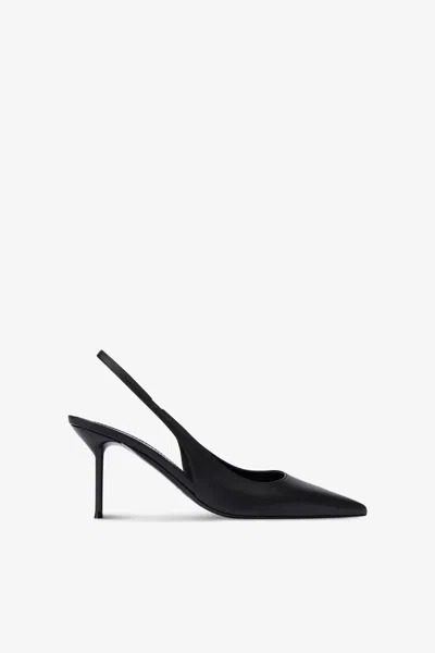 Paris Texas Lidia Slingback 70 Pumps In Black Patent Leather In Animal Print