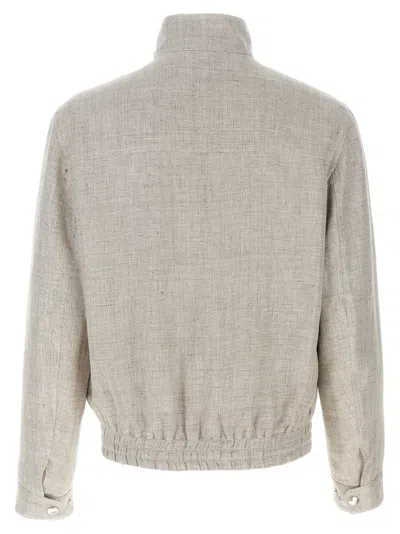 Brunello Cucinelli Linen And Wool Bomber Jacket