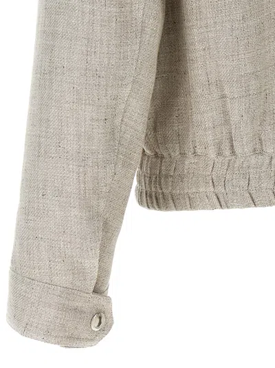 Brunello Cucinelli Linen And Wool Bomber Jacket