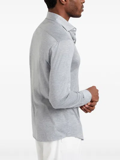 Brunello Cucinelli Cotton-blend Chevron Flannel Shirt