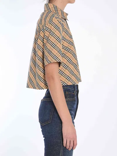 Burberry Checked Cropped Shirt
