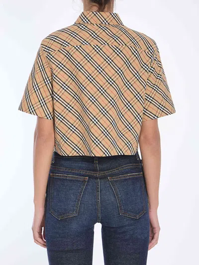 Burberry Checked Cropped Shirt