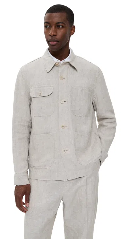 Alex Mill Linen Work Jacket In Flax Flax In White