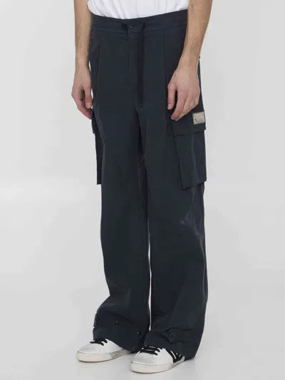 Dolce & Gabbana Logo-plaque Drawstring Cargo Trousers