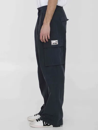 Dolce & Gabbana Logo-plaque Drawstring Cargo Trousers