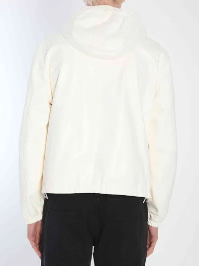 Dolce & Gabbana Reversible Leather Jacket Hood Drawstring