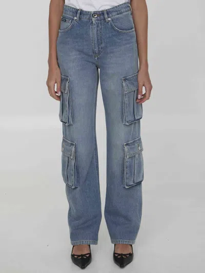 Dolce & Gabbana Multi-pocket Cargo Denim Trousers