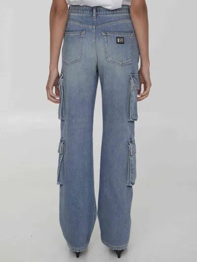 Dolce & Gabbana Multi-pocket Cargo Denim Trousers