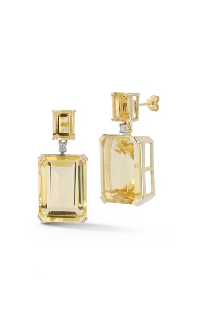 Mateo Frame 14k Yellow Gold Citrine Earrings