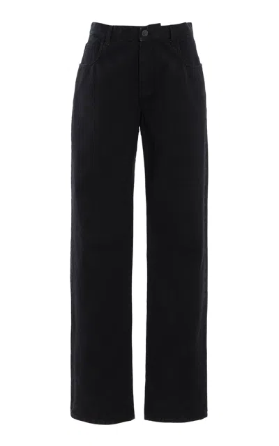 The Row Landais Rigid High-rise Bootcut Jeans In Black