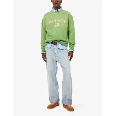 Valentino Cotton S Graphic Print Sweater In Green