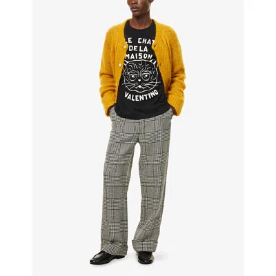 Valentino Chat De La Maison Cotton T-shirt In Black