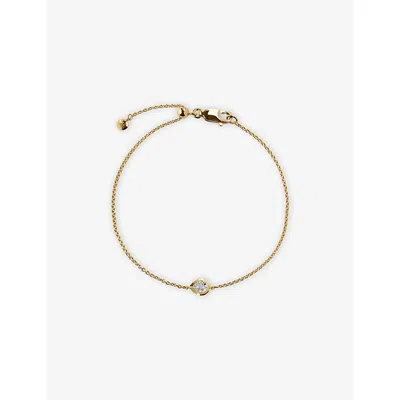 Monica Vinader Gold Pear Diamond Chain Bracelet Lab Grown Diamond