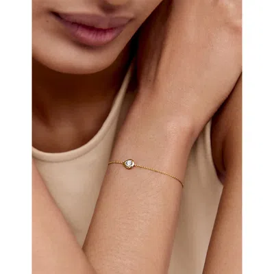 Monica Vinader Gold Pear Diamond Chain Bracelet Lab Grown Diamond