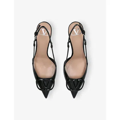 Valentino Garavani Vlogo Signature Slingback Pumps In Black