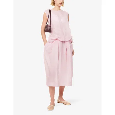 Khaite Noah Organza Dress In Pink