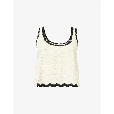 Zimmermann Rhiannon Crochet Tank Cream/black