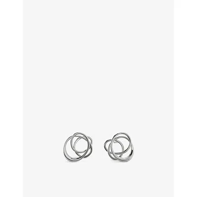 Monica Vinader Womens Nura Wrap Sterling-silver Stud Earrings In Metallic