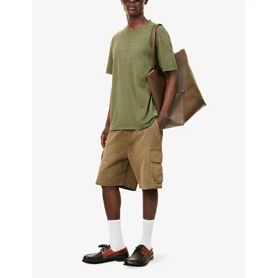 Loewe Men Cotton Cargo Shorts