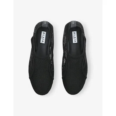 Alaïa Alaia Slipper In Black Mesh Women