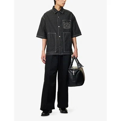 Amiri Men's Ma Quad Work Shirt In Gray