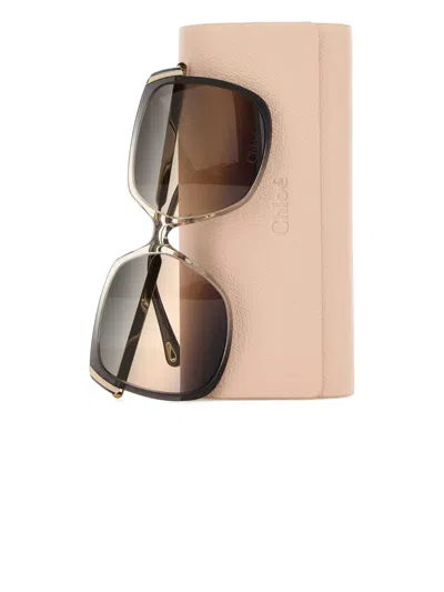 Chloé Square-frame Sunglasses In Silver