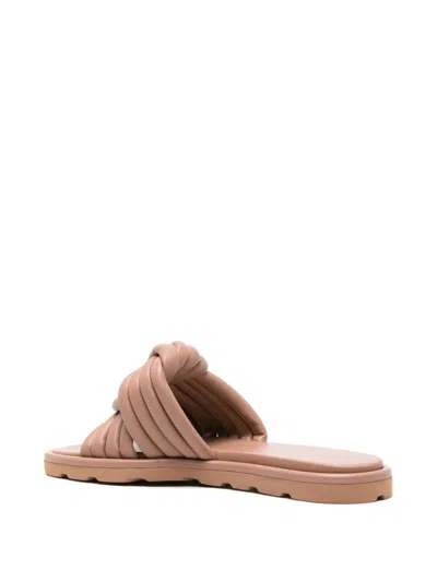 Gianvito Rossi Knotted Napa Flat Slide Sandals