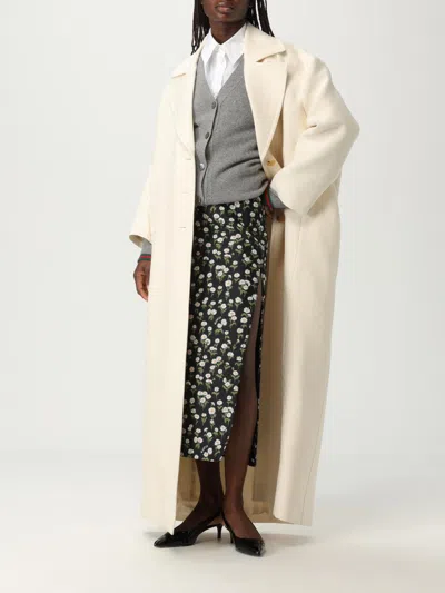 Gucci Wool And Cashmere Cardigan With Web Band In Gray