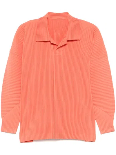 Issey Miyake Long Sleeve Ribbed Polo Shirt October
