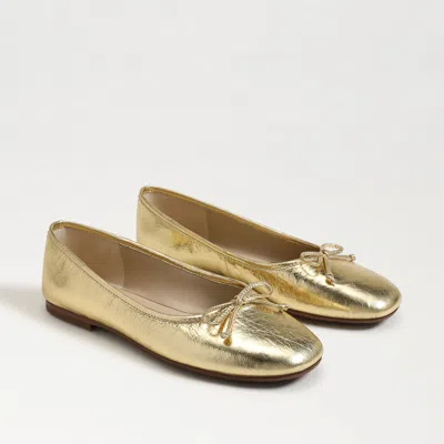 Sam Edelman Alie Bow Ballet Flats In Gold