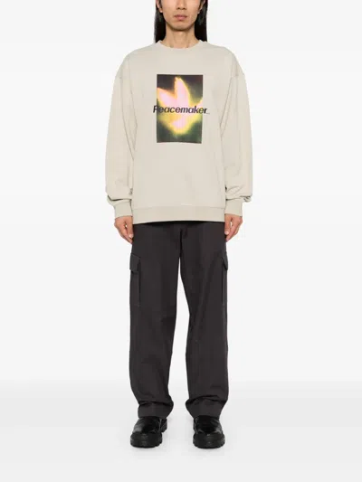 Peacemaker Oamc Bird-printed Sweatshirt In Neutral