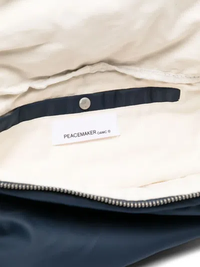 Peacemaker Oamc Medium Padded Belt Bag In Blue