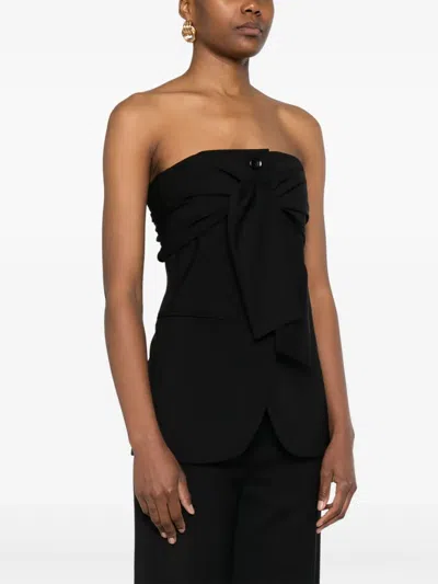 Max Mara Wool Canvas Bustier Top