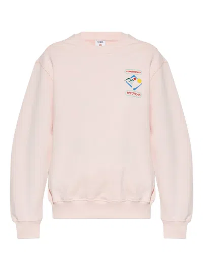 Casablanca Mountain Sports Crewneck Sweater In Pink