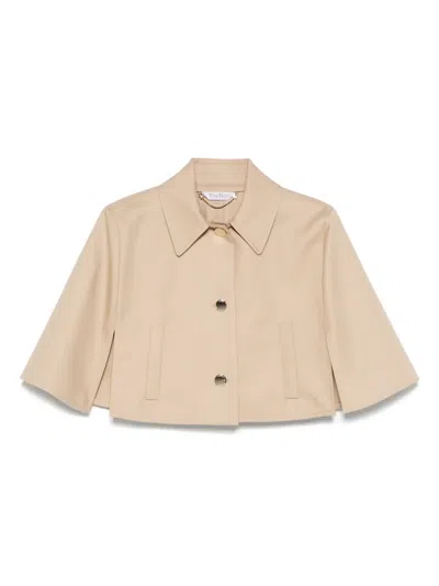 Max Mara Padre Cropped Water-repellent Cotton Cloak