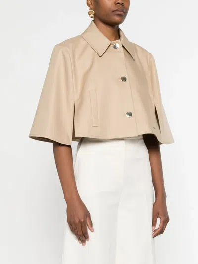 Max Mara Padre Cropped Water-repellent Cotton Cloak