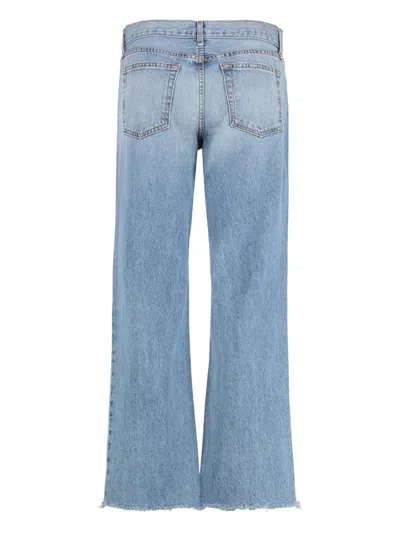 Askk Ny Low Rise Straight Jeans In Berkeley In Navy