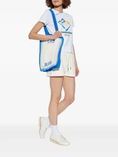 Casablanca Mountain Sports Cropped T-shirt In White