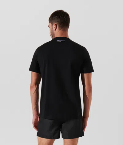 Karl Lagerfeld Logo Beach T-shirt In Black